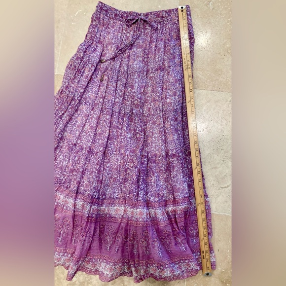 Cotton Floral Pink & Purple Flowy Top & Maxi Skirt SET. - Picture 13 of 16